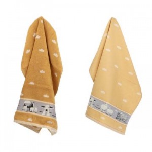 Theedoek - Schaap - Geel